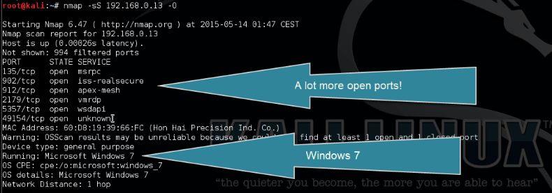 nmap open port scanning and os detection 1