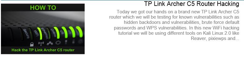TP Link Archer C5 Router Hacking banner