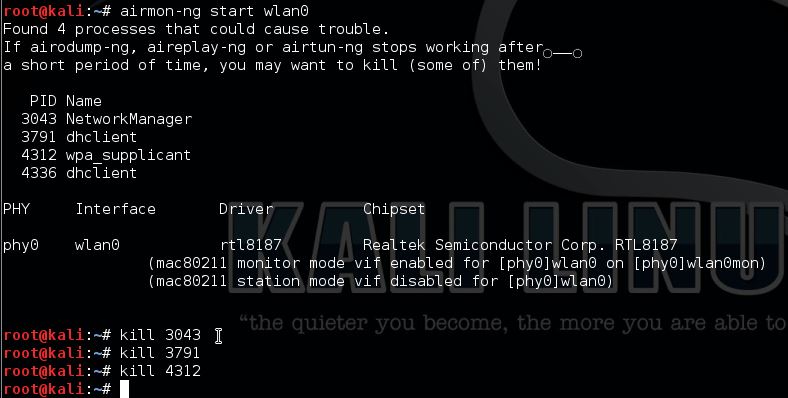 Kali Linux Airmon-ng