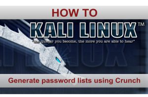 Password list generation with Crunch in Kali Linux