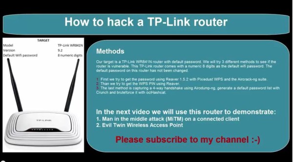 How To Hack A Tp Link Wr841n Router Wireless Network