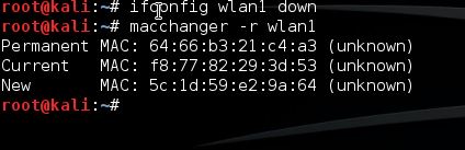 MAC Address spoofing with macchanger