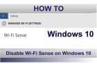 How to disable Wi-Fi Sense on Windows 10