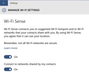 How to disable Wi-Fi Sense on Windows 10