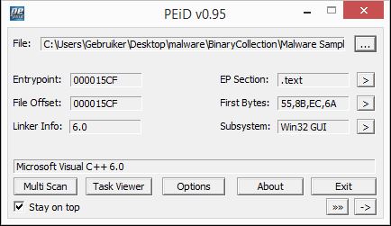 Basic Malware Analysis Tools - PEiD