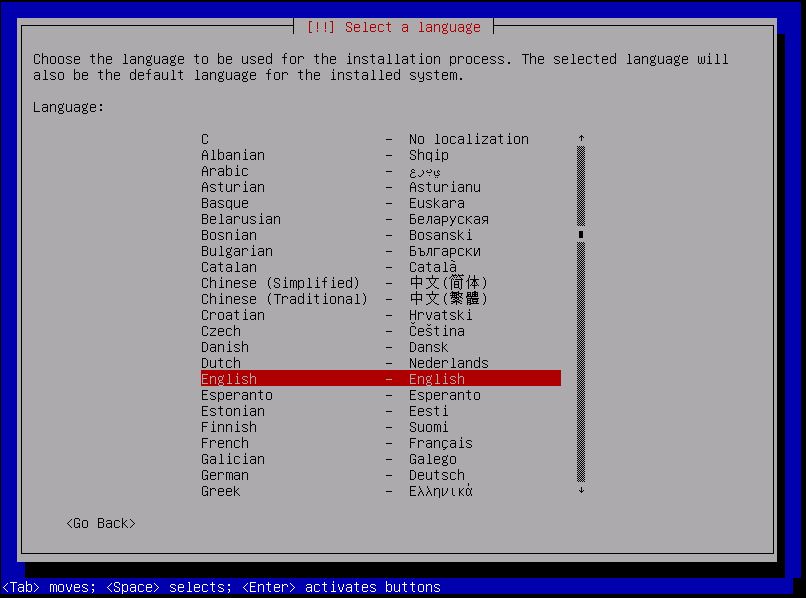 Kali Linux Installation - Select Language 2