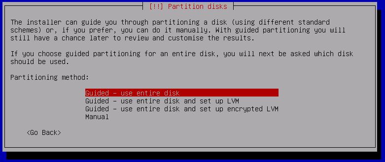 Kali Linux Installation - partitioning method 11