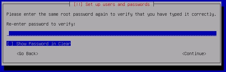 Kali Linux Installation - verify root password 9