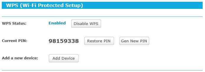 TP Link Archer C5 - WPS enabled by default 4