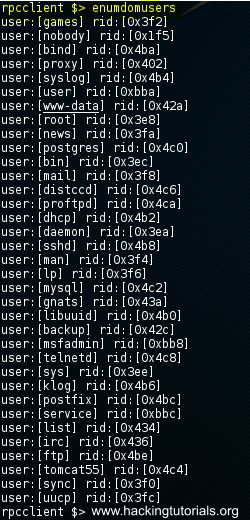 Metasploitable 2 Enumeration - rpcclient enumdomusers