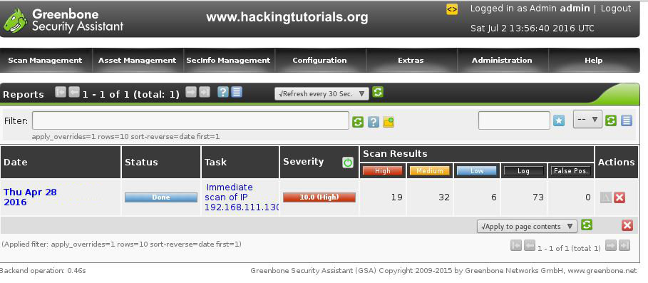 OpenVAS vulnerability reports