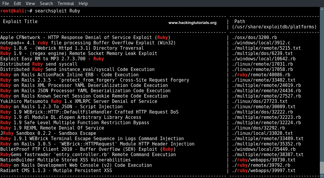 exploiting-druby-searchsploit