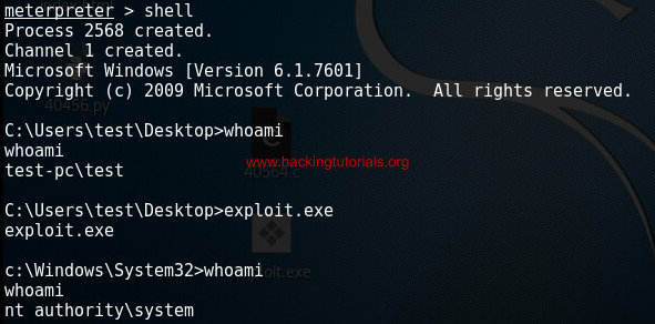 Windows 7 privilege escalation exploit