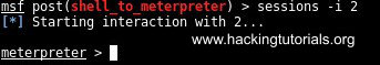 Netcat to Meterpreter - Interact with session