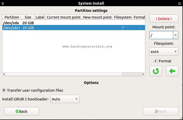 Caine 8 systemback partitioning 3