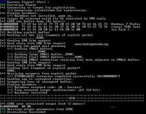 Executing Eternalblue exploit
