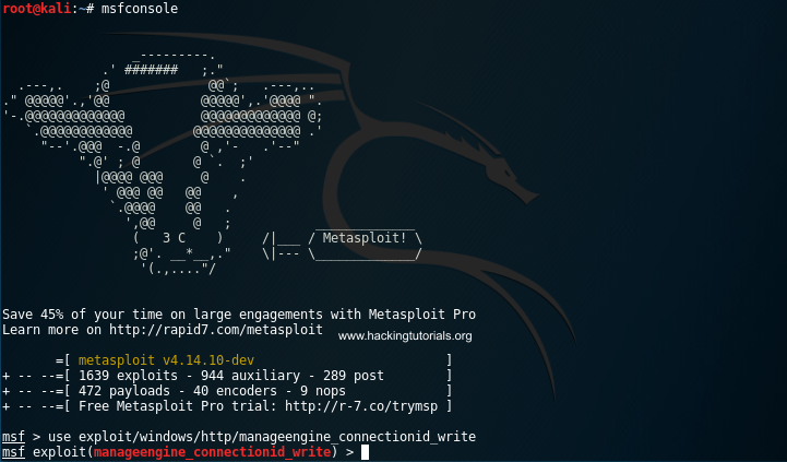 6 Metasploitable 3 - ManageEngine Desktop Central Metasploit