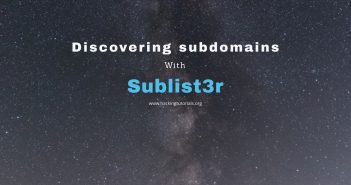 Discovering subdomains with Sublist3r Discovering subdomains with Sublist3r