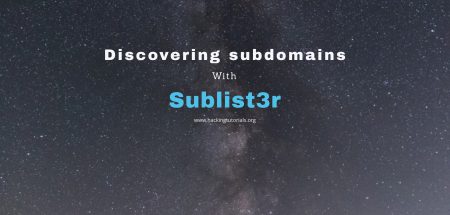 Discovering subdomains with Sublist3r