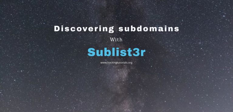 Discovering subdomains with Sublist3r