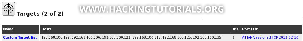 07 Openvas custom target list