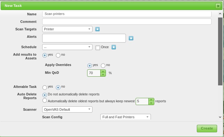 Custom scan configurations - 5